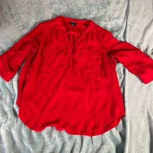 Torrid Work Blouse in Red